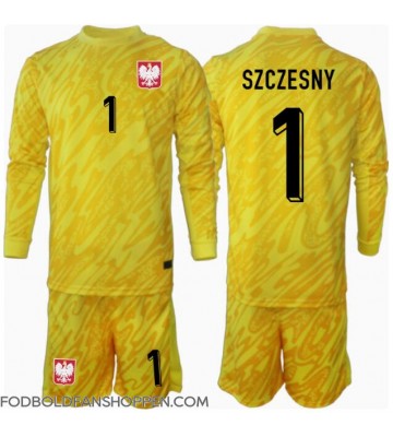 Polen Wojciech Szczesny #1 Målmand Hjemmebanetrøje Børn EM 2024 Langærmet (+ Korte bukser)
